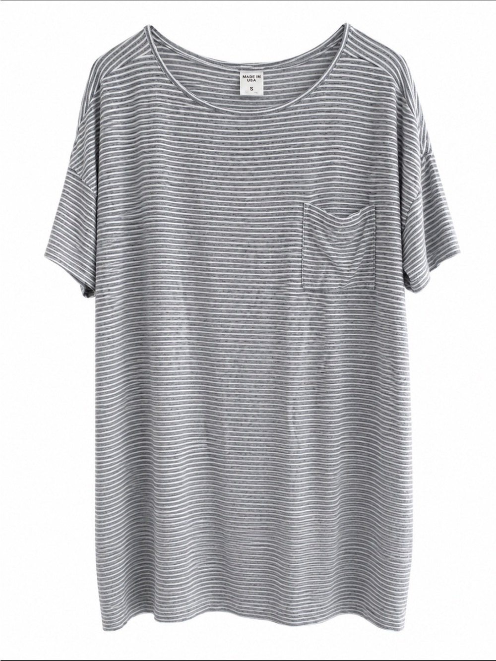 Soma Cool Nights Dress Nightgown Sleep Shirt Womens XL White Gray Stripes